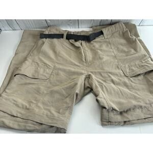 The North Face Pants Mens Large Khaki Nylon Cargo Convertible Belt Hiking